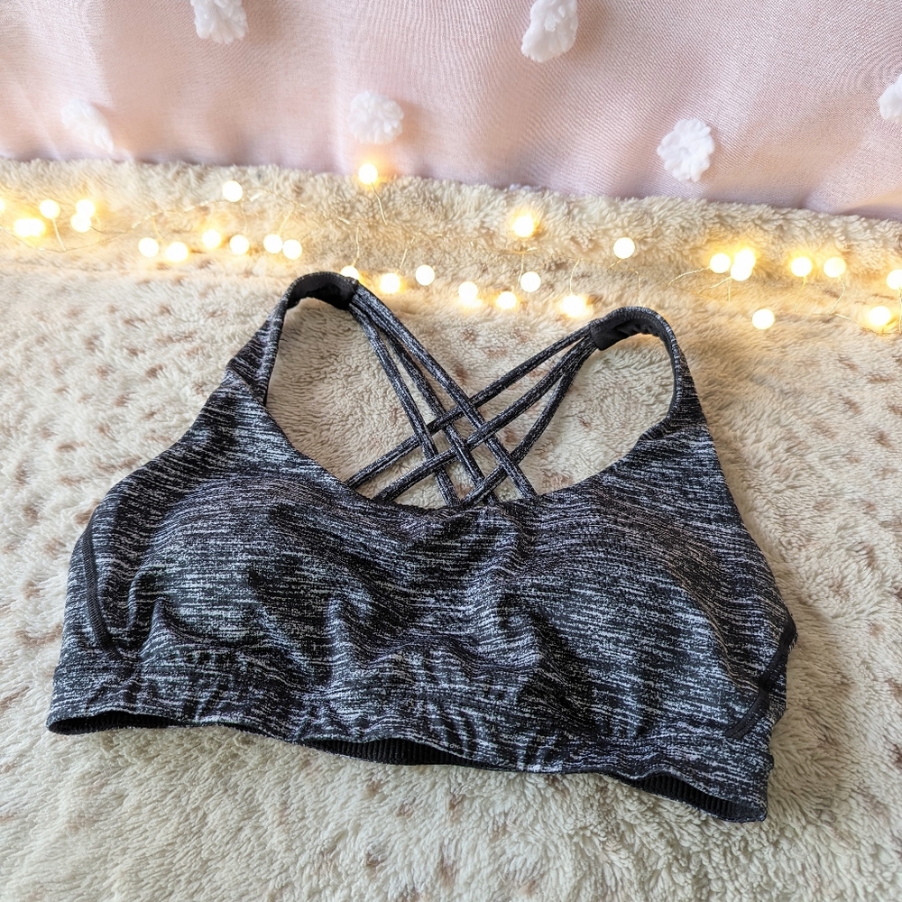 Victoria Secret, Sport Bra, Women's, Medium, Black Grey
